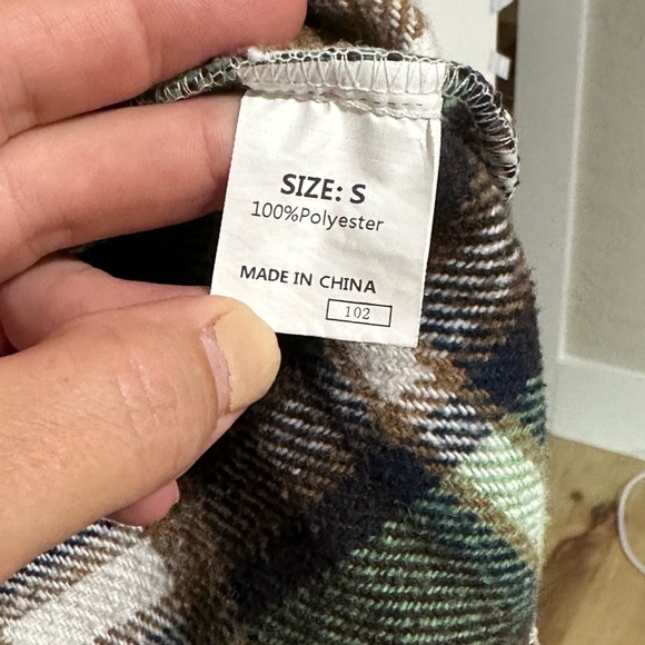 Dokotoo Plaid Fleece Shacket Jacket – Brown/Green, Size Small - Picture 4 of 5